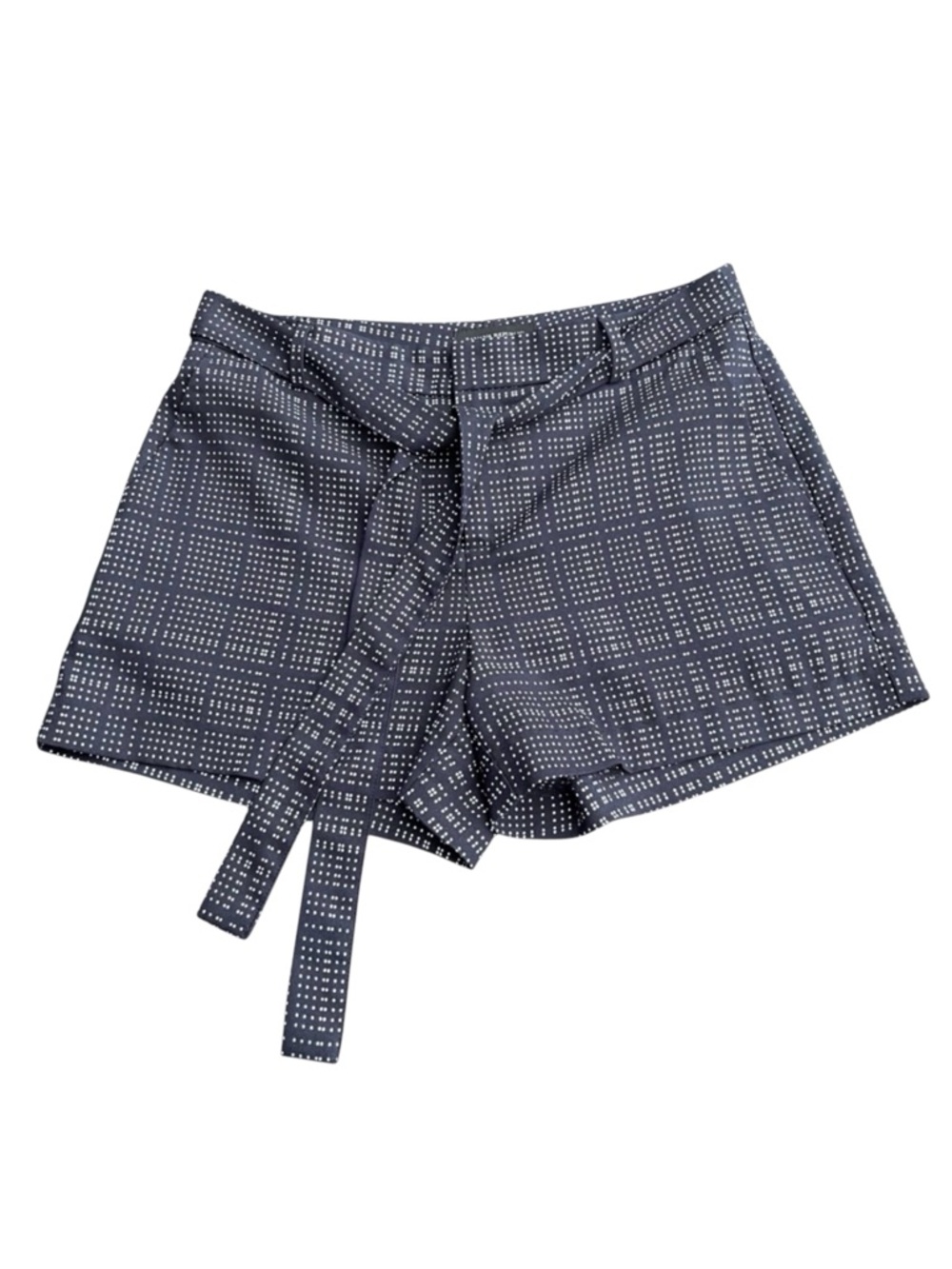 Banana Republic Navy/White Dot Pattern Belted Shorts (6)